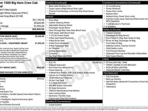 Used 2024 RAM 1500 Big Horn w/ Trailer Tow Group AWD/4WD image 2