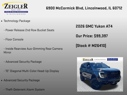 New 2026 GMC Yukon AT4 w/ AT4 Premium Package AWD/4WD image 6