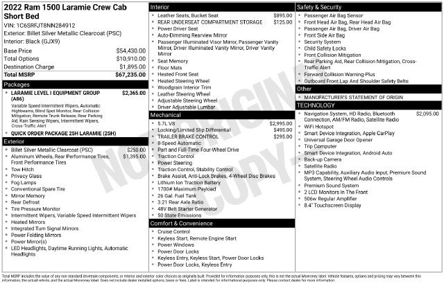 Used 2022 RAM 1500 Laramie AWD/4WD image 2