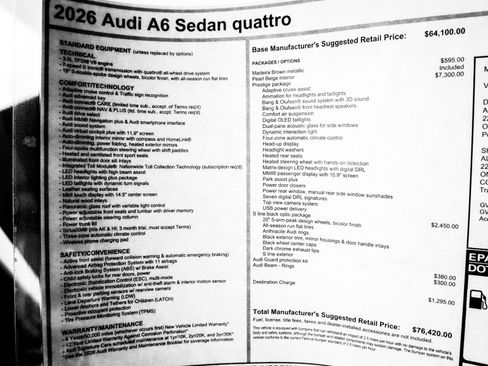 New 2026 Audi A6 Prestige image 33