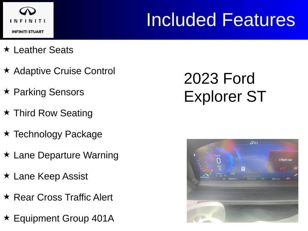 Used 2023 Ford Explorer ST w/ Equipment Group 401A AWD/4WD image 8