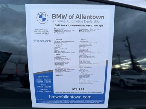 Used 2020 Acura ILX w/ Premium & A-SPEC Package image 39