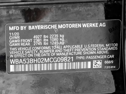 Used 2021 BMW 530i w/ Convenience Package RWD image 58
