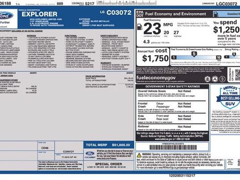 Used 2020 Ford Explorer Limited AWD/4WD image 24