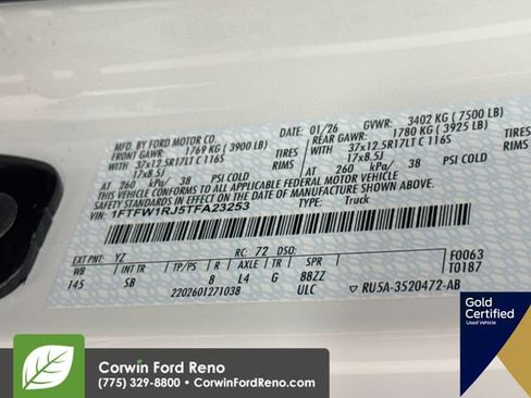 Certified 2026 Ford F150 Raptor w/ Equipment Group 803A Raptor R AWD/4WD image 37