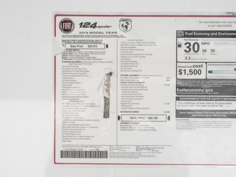 Used 2019 FIAT 124 Spider Abarth w/ Convenience Group RWD image 70