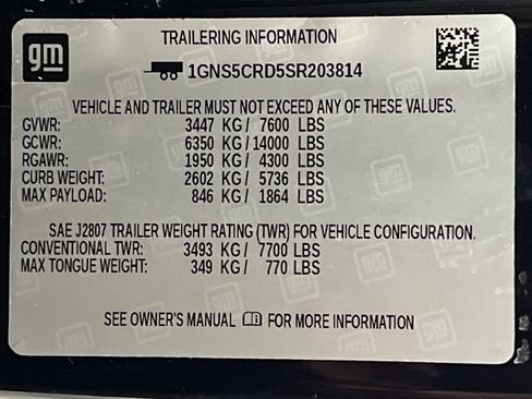 Used 2025 Chevrolet Suburban LT RWD image 80