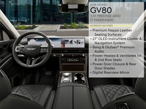 New 2026 Genesis GV80 3.5T Prestige AWD/4WD image 17