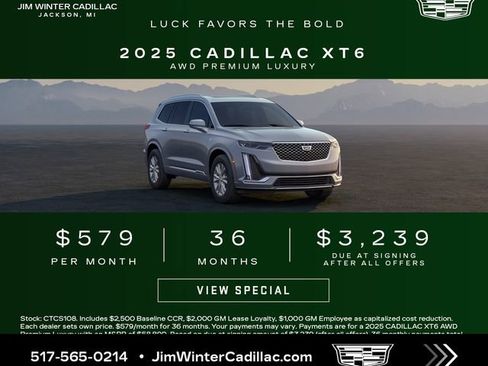 New 2025 Cadillac XT6 Premium Luxury w/ Technology Package image 3