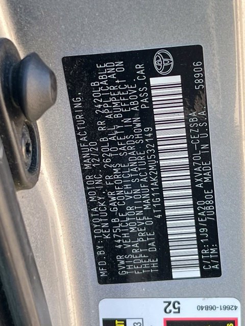 Used 2021 Toyota Camry SE FWD image 22