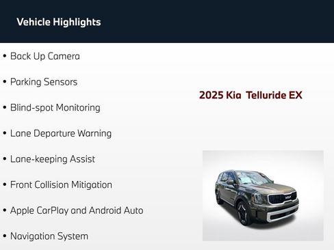 Used 2025 Kia Telluride EX w/ EX Captain's Chair Package FWD image 4