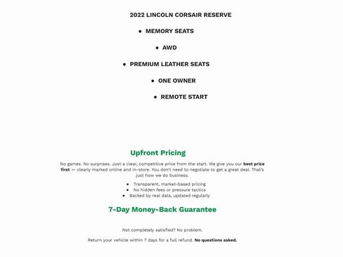 Used 2022 Lincoln Corsair Reserve image 2