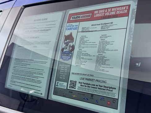 Used 2018 Ford EcoSport SE w/ SE Convenience Package image 13