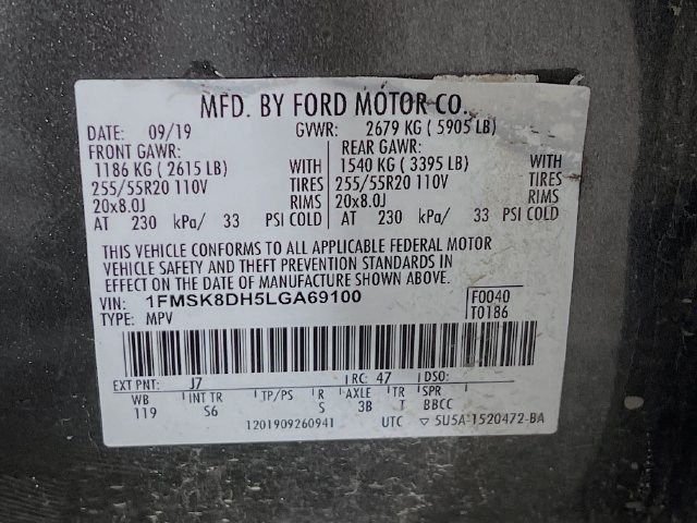 Used 2020 Ford Explorer XLT w/ Equipment Group 202A AWD/4WD image 7