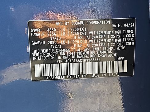 Certified 2024 Subaru Outback 2.5i image 38