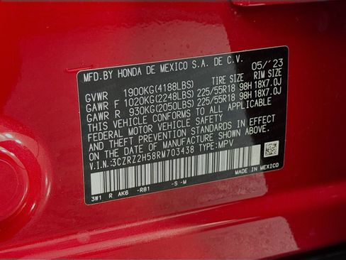 Certified 2024 Honda HR-V Sport image 30