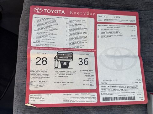Used 1998 Toyota Corolla LE FWD image 28