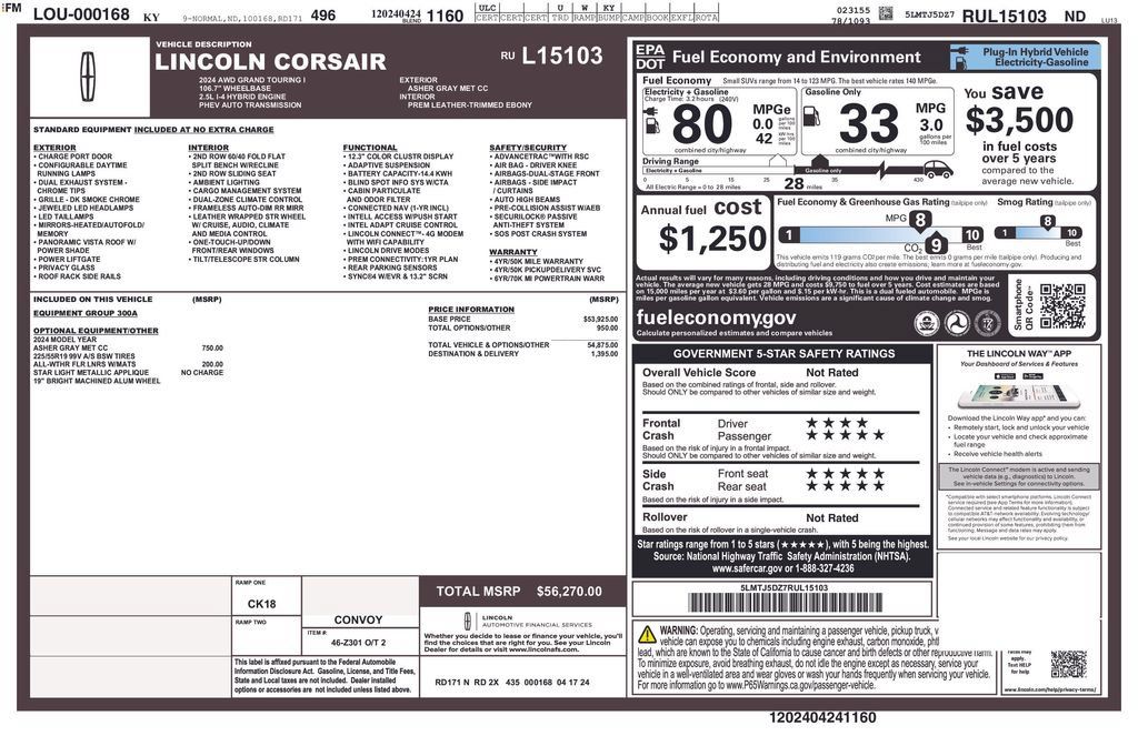 New 2024 Lincoln Corsair Grand Touring AWD/4WD image 31