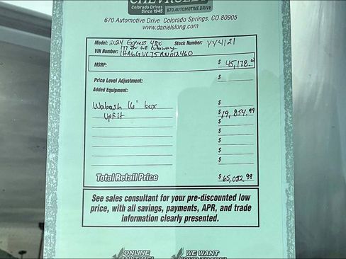 New 2024 Chevrolet Express 4500 4500 Series w/ Power Convenience Package image 13