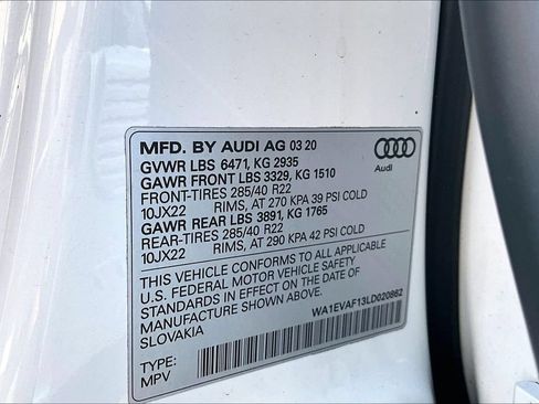 Used 2020 Audi Q8 Premium Plus w/ Premium Plus Package AWD/4WD image 3