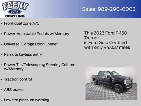 Certified 2023 Ford F150 Tremor w/ Equipment Group 402A High AWD/4WD image 24