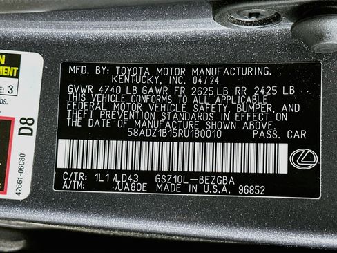 Used 2024 Lexus ES 350 w/ Premium Package FWD image 12