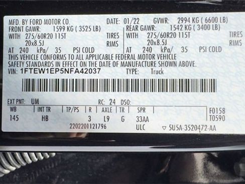 Used 2022 Ford F150 Lariat w/ Equipment Group 502A High image 38