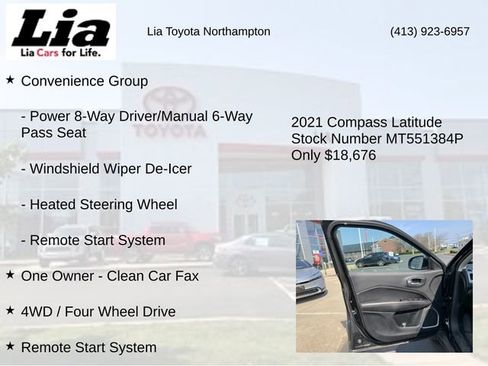 Used 2021 Jeep Compass Latitude w/ Convenience Group image 14