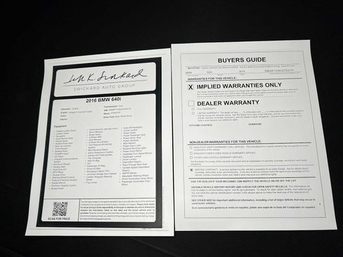 Used 2016 BMW 640i Convertible RWD image 41