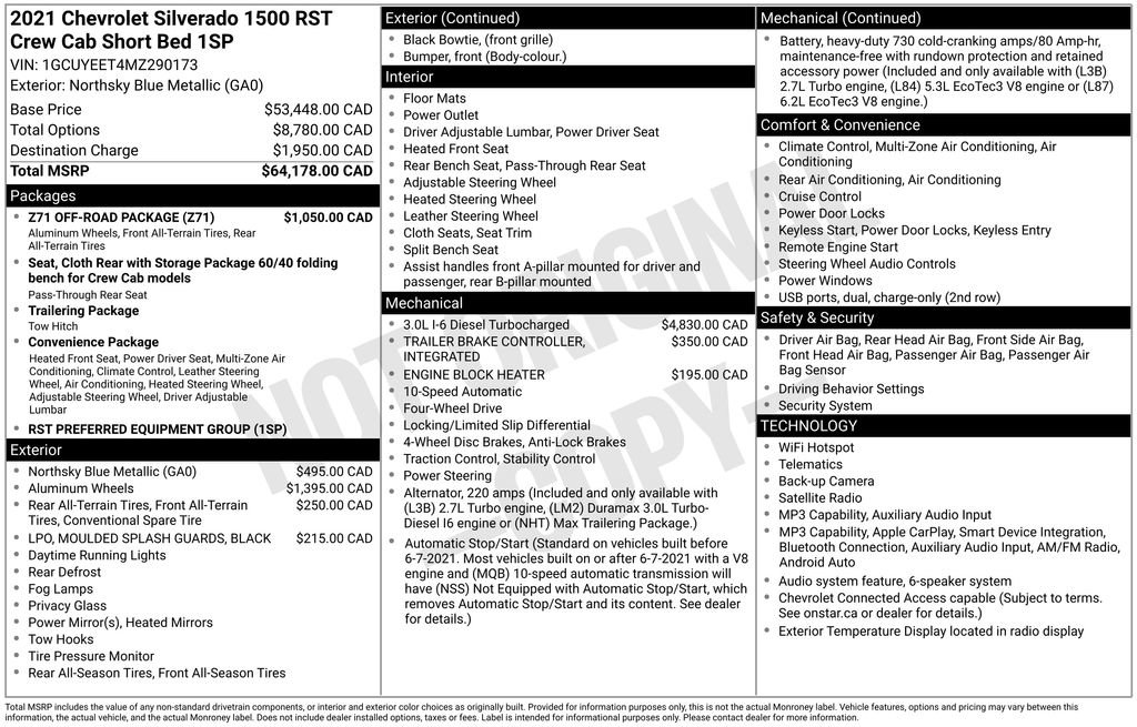Used 2021 Chevrolet Silverado 1500 RST w/ Z71 Off-Road Package AWD/4WD image 41