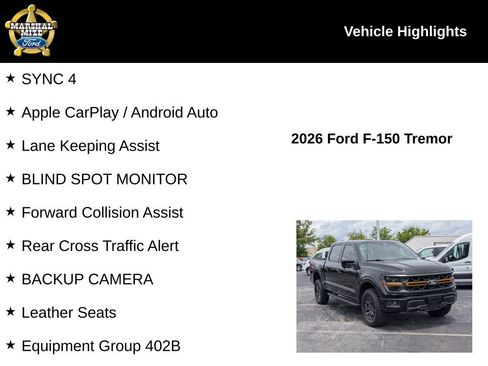 New 2026 Ford F150 Tremor AWD/4WD image 2