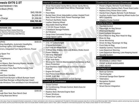 Used 2024 Genesis GV70 2.5T w/ Select Package AWD/4WD image 10