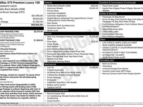 Certified 2023 Cadillac XT5 Premium Luxury w/ Technology Package image 58