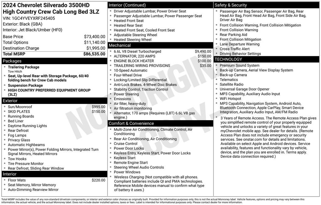 Used 2024 Chevrolet Silverado 3500 High Country AWD/4WD image 26
