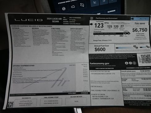 Used 2024 Lucid Air Touring image 23