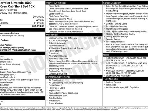Used 2023 Chevrolet Silverado 1500 Custom AWD/4WD image 7