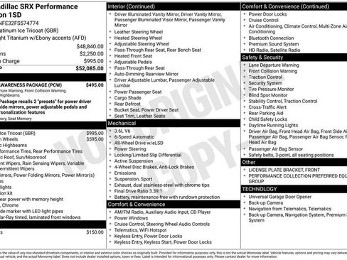 Used 2015 Cadillac SRX Performance w/ Driver Awareness Package image 4