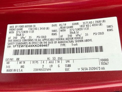 Used 2019 Ford F150 XLT w/ Equipment Group 302A Luxury image 25