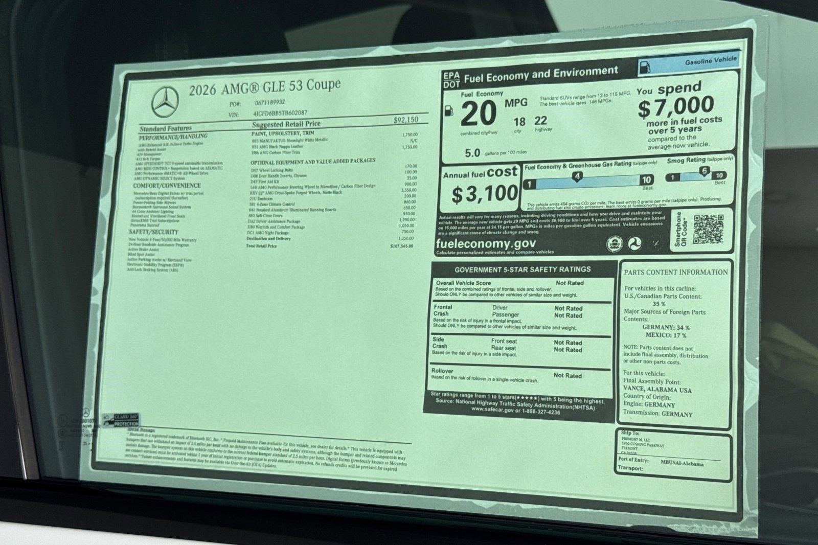 New 2026 Mercedes-Benz GLE 53 AMG 4MATIC Coupe image 30