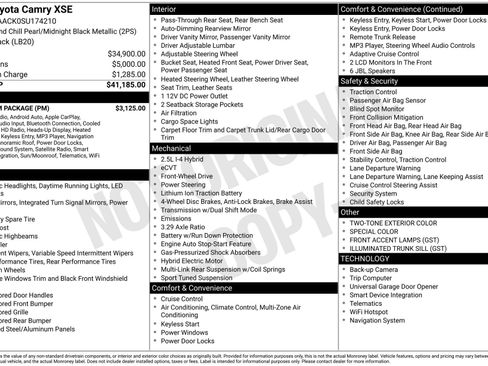 Certified 2025 Toyota Camry XSE w/ Premium Package image 34