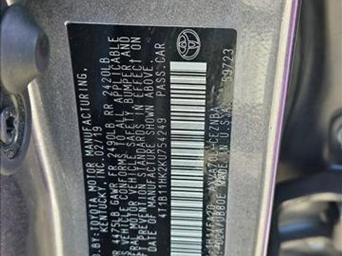 Used 2019 Toyota Camry LE FWD image 23