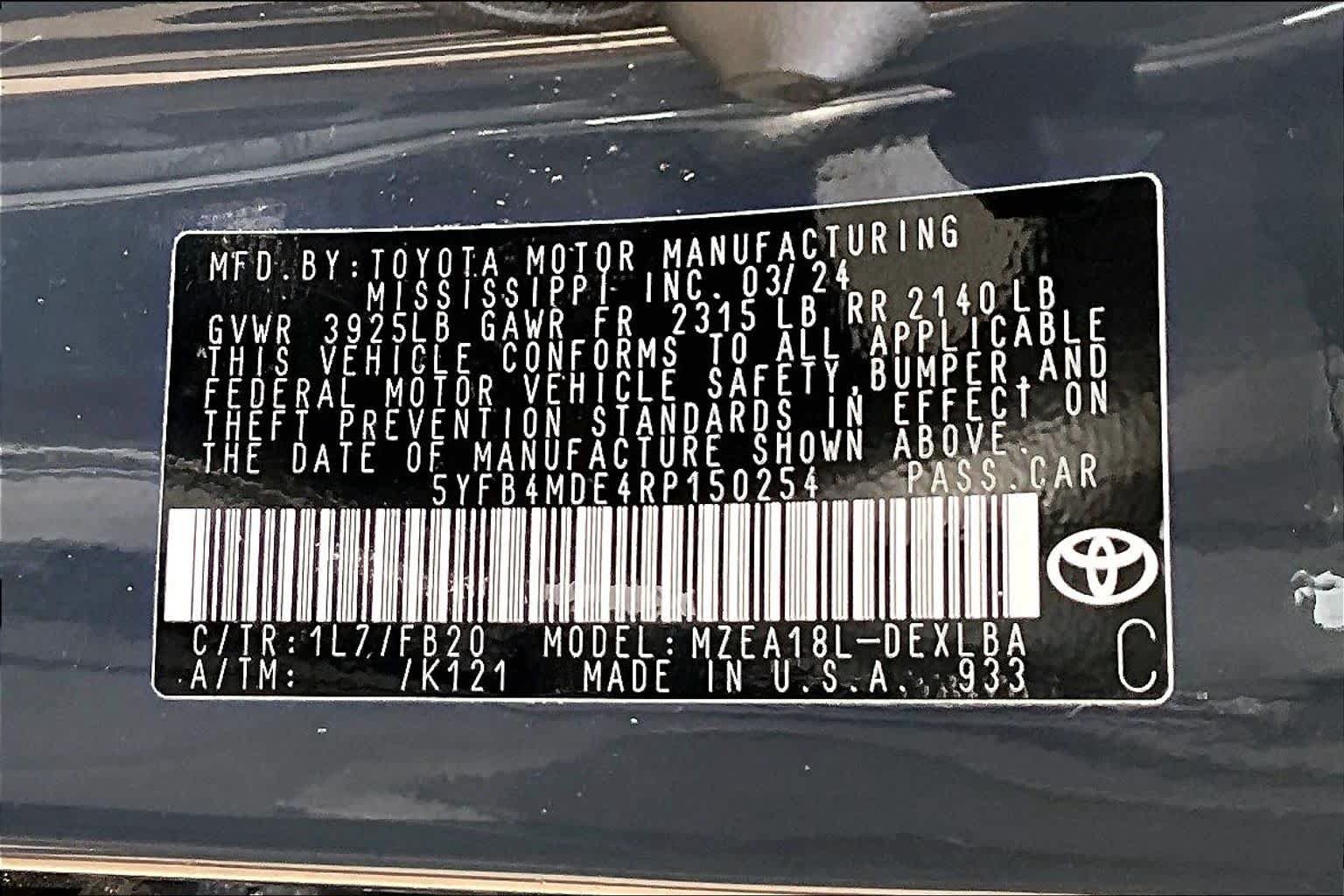 Certified 2024 Toyota Corolla LE FWD image 36