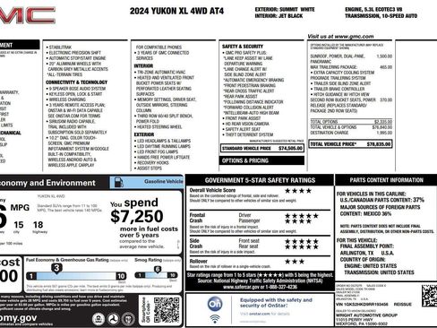Used 2024 GMC Yukon XL AT4 w/ Max Trailering Package AWD/4WD image 3