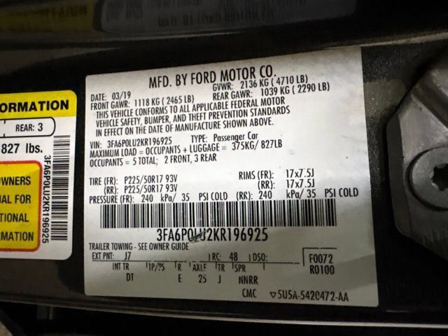 Used 2019 Ford Fusion SE FWD image 52