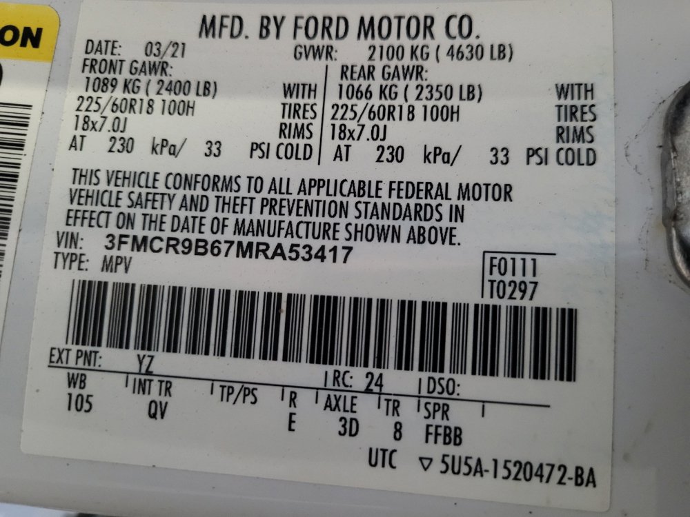 Used 2021 Ford Bronco Sport Big Bend w/ Big Bend Package AWD/4WD image 33