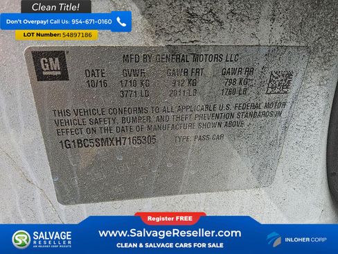 Used 2017 Chevrolet Cruze LS FWD image 16