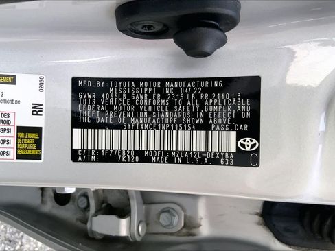 Used 2022 Toyota Corolla XSE w/ Carpet Mat Package (TMS) FWD image 31