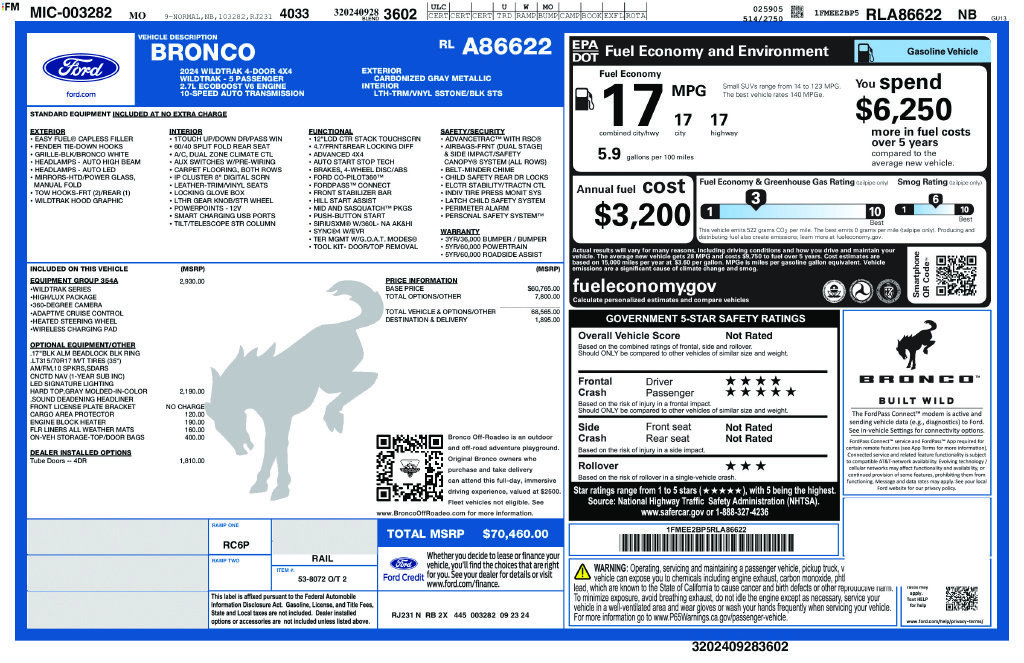 Used 2024 Ford Bronco Wildtrak AWD/4WD image 5