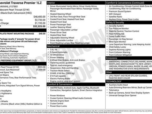 Used 2020 Chevrolet Traverse Premier image 6