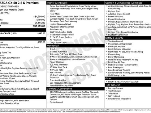 New 2026 MAZDA CX-50 AWD 2.5 S w/ Weather Package image 2